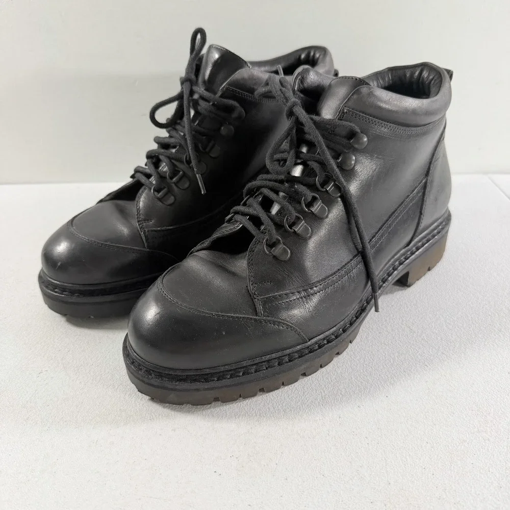 Johnston & Murphy Men's Black Leather Chukka Ankle Boots Size 8.5 Casual 20-3855